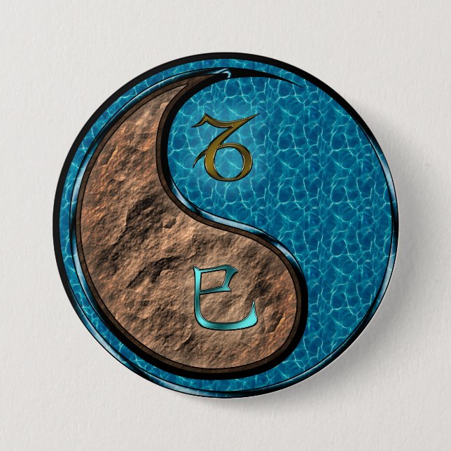 Capricorn & Water Snake Button (Front)