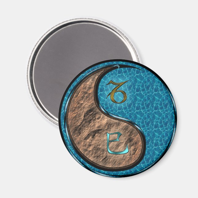 Capricorn & Water Snake Magnet (Front/Back)
