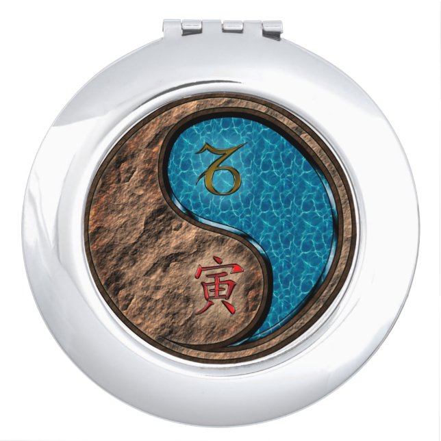 Capricorn & Water Tiger Compact Mirror (Front)