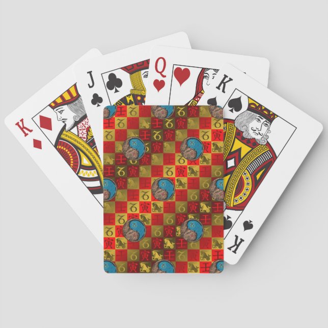Capricorn & Water Tiger Poker Cards (Back)