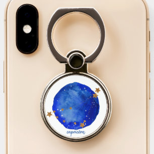 Capricorn Watercolor Night Constellation Zodiac Phone Ring Stand