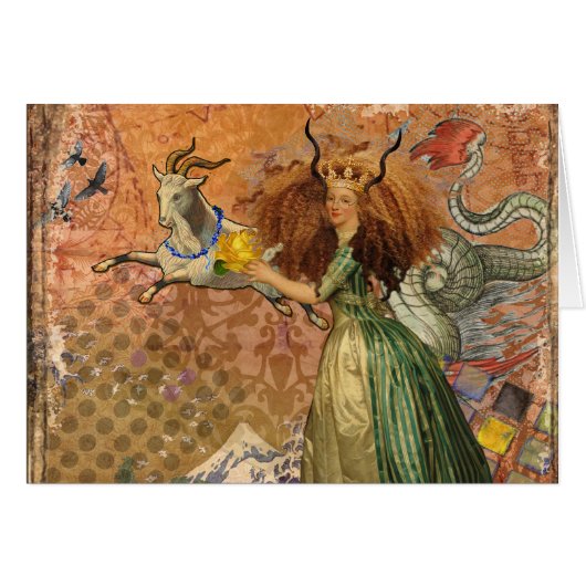 Capricorn Woman Goat Whimsical Fun (Front Horizontal)
