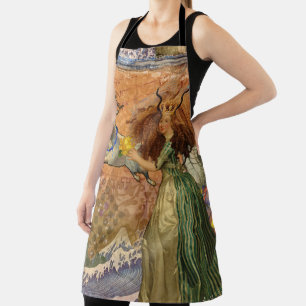 Capricorn Woman Goat Whimsical Fun Apron