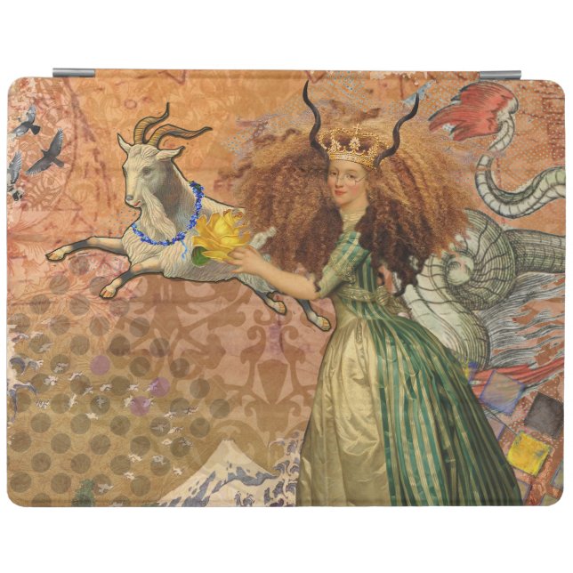 Capricorn Woman Goat Whimsical Fun iPad Smart Cover (Horizontal)