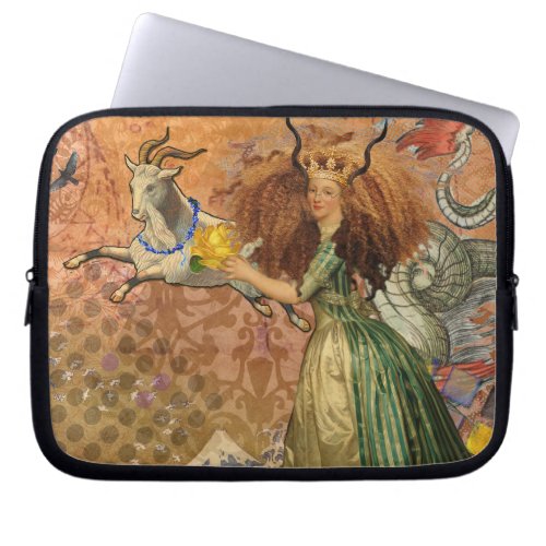 Capricorn Woman Goat Whimsical Fun Laptop Sleeve