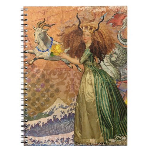 Capricorn Woman Goat Whimsical Fun Notebook