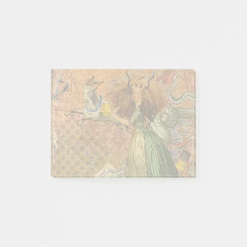 Capricorn Woman Goat Whimsical Fun Post_it Notes