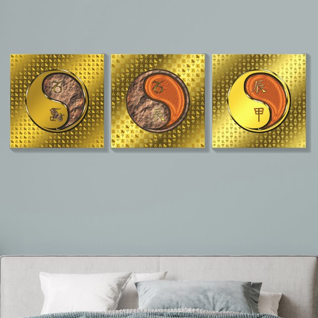 Capricorn & Wood Dragon Canvas Photo Tile (Bedroom)