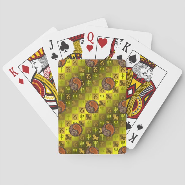 Capricorn & Wood Monkey Poker Cards (Back)