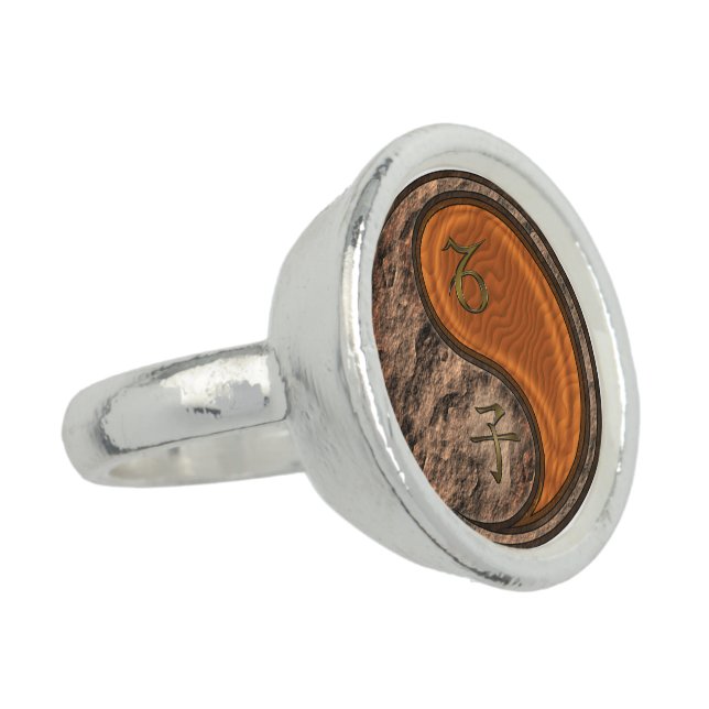 Capricorn & Wood Rat Acrylic Keychain Ring (Side)