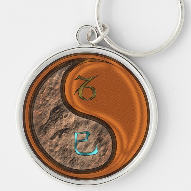 Capricorn & Wood Snake Keychain (Front)