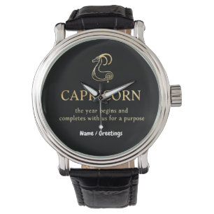 Capricorn Year Begins & Ends With Us Customizable Watch