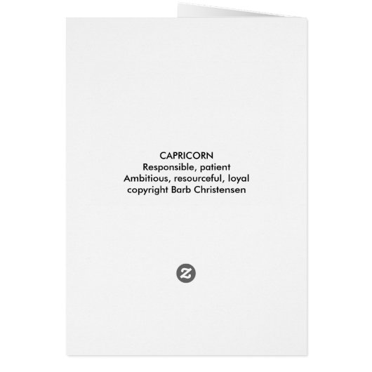 Capricorn Zodiac (Back)