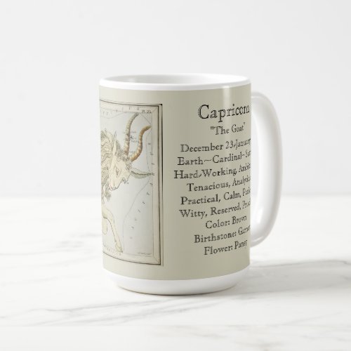 Capricorn Zodiac Antique Astronomical Chart Coffee Mug