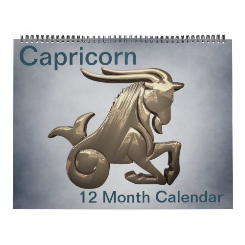 Capricorn Zodiac Astrology Colorful Sign Symbols Calendar