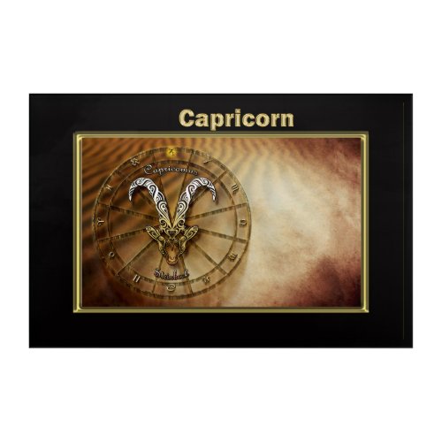 Capricorn Zodiac Astrology design Acrylic Print