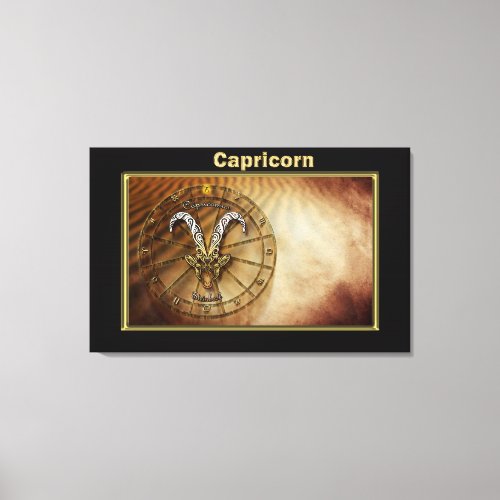 Capricorn Zodiac Astrology design Canvas Print