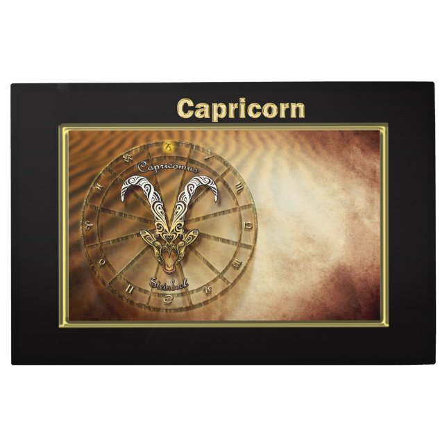 Capricorn Zodiac Astrology design Metal Print (Front)