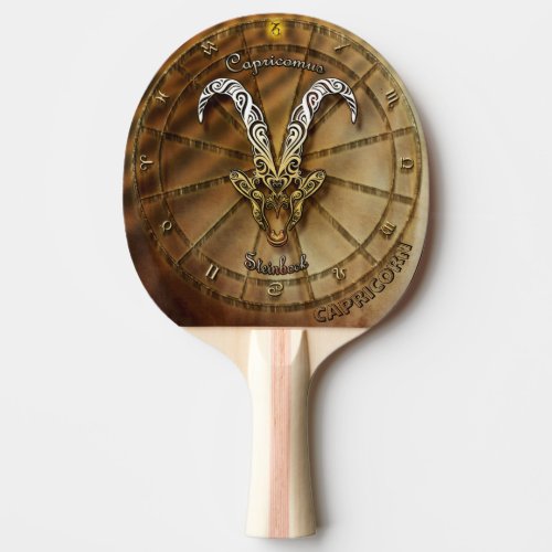 Capricorn Zodiac Astrology design Ping Pong Paddle