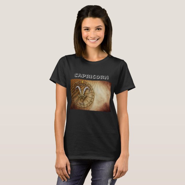Capricorn Zodiac Astrology design T-Shirt (Front Full)