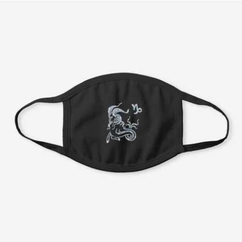 Capricorn Zodiac Astrology Sign Black Cotton Face Mask