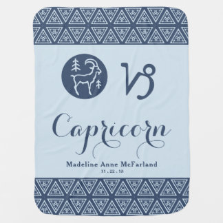 Capricorn Zodiac Baby Blanket