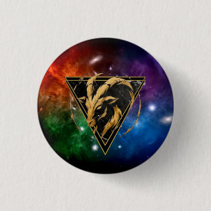 Capricorn Zodiac Badge Astrology Gift Button