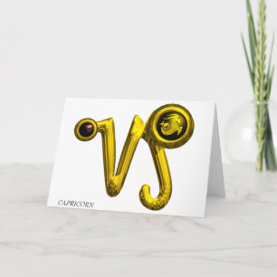 CAPRICORN Zodiac Birthday Card