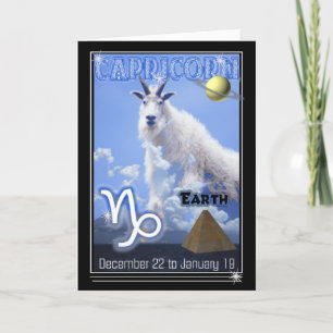 Capricorn Zodiac Birthday card