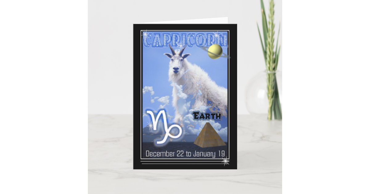 Capricorn Zodiac Birthday card | Zazzle