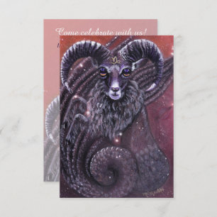 Capricorn Zodiac Birthday Invitation