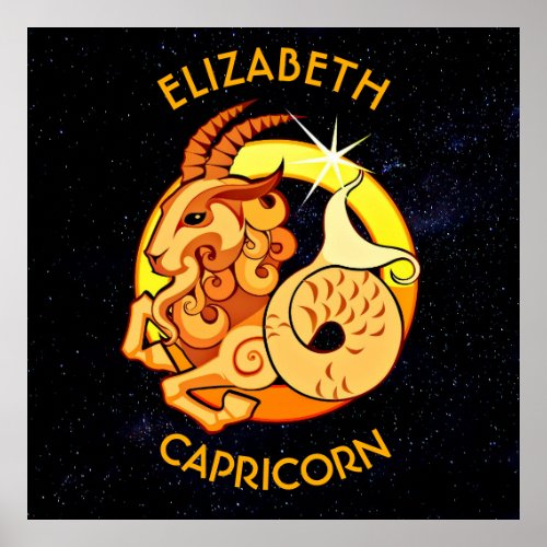Capricorn Zodiac Birthday Sign With Your Name