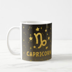 Capricorn Zodiac Blue and Gold Astrology Mug