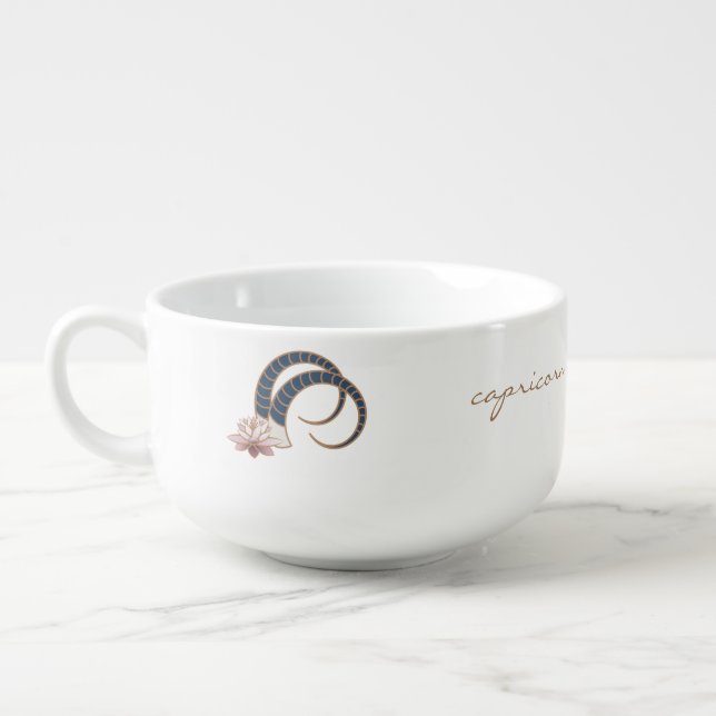 Capricorn Zodiac Boho Ice Cream Bowl (Right)