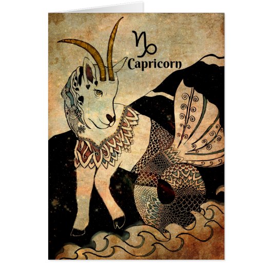 Capricorn Zodiac Cards (Front)