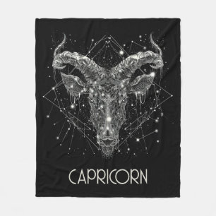 Capricorn Zodiac Constellation Fleece Blanket