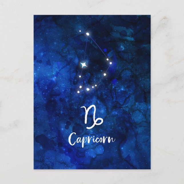 Capricorn Zodiac Constellation Galaxy Celestial Postcard (Front)