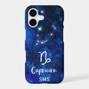 Capricorn Zodiac Constellation Galaxy Sky Monogram iPhone 17 Case