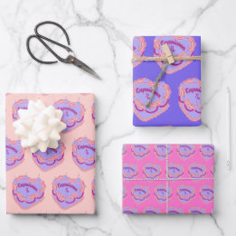 Capricorn Zodiac Coquette Heart Birthday Cake Wrapping Paper Sheets