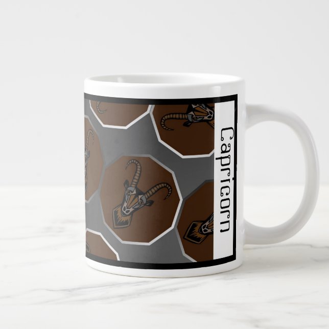 Capricorn Zodiac Customizable Large Mug (Right)