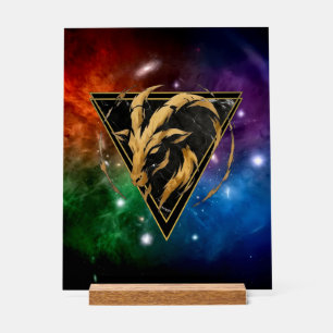 Capricorn Zodiac Galaxy Acrylic Sign
