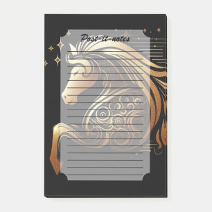 Capricorn Zodiac Gold Horse Astrology Post-it Notes