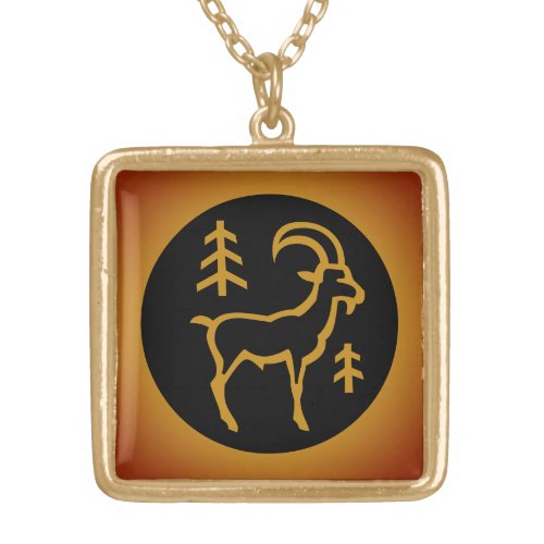  Capricorn zodiac Gold Plated Necklace