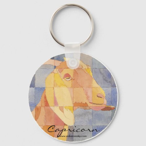 Capricorn Zodiac Keychain