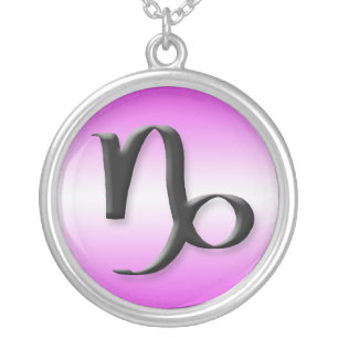Capricorn Zodiac Light Gradient Purple ~ Necklace