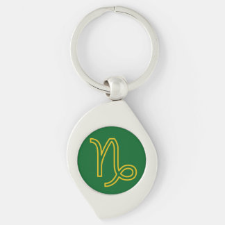 Capricorn Zodiac Metal Keychain