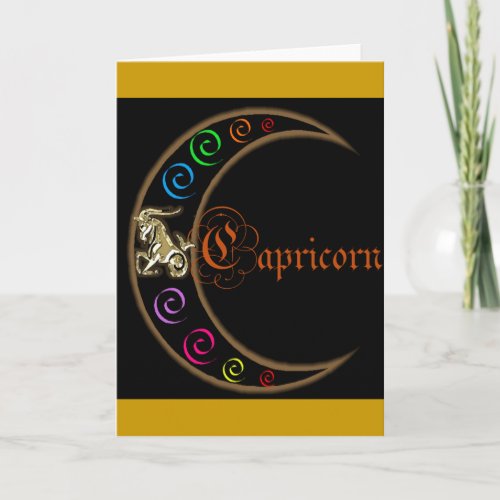 Capricorn Zodiac Moon Card