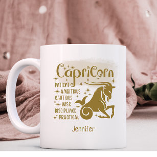 Capricorn Zodiac Personalized Traits Horoscope    Coffee Mug