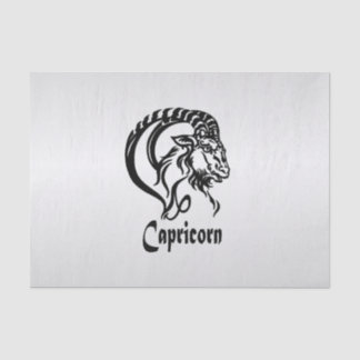 Capricorn Zodiac Sign and Symbol Silver Tissue Paper