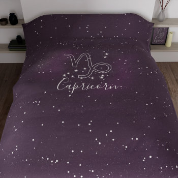 Capricorn Zodiac Sign Astrology Galaxy Stars Duvet Cover by mothersdaisy at Zazzle